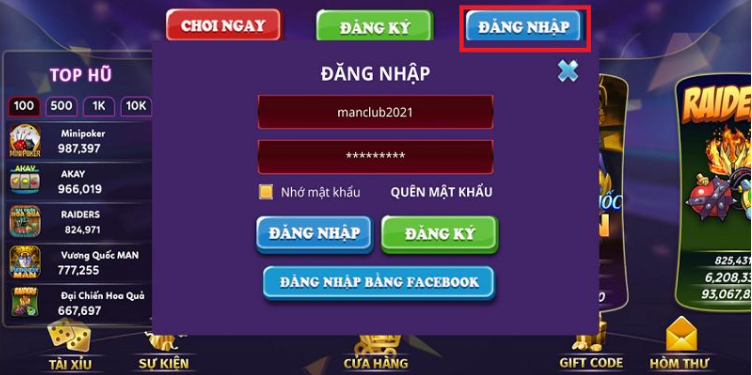 Hướng dẫn đăng nhập bằng tài khoản đăng ký